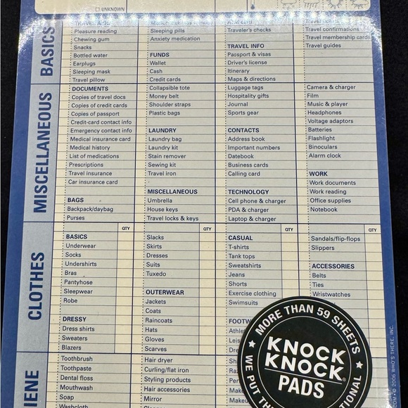 Knock Knock Pack This Note Pad - Picture 3 of 4